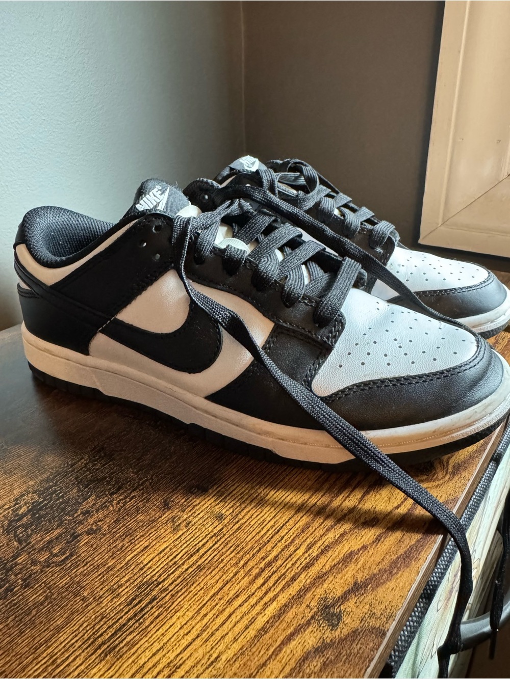 Nike Dunk Low "Panda" Black White Sneakers – Women's Size 8 (DD1503-101)